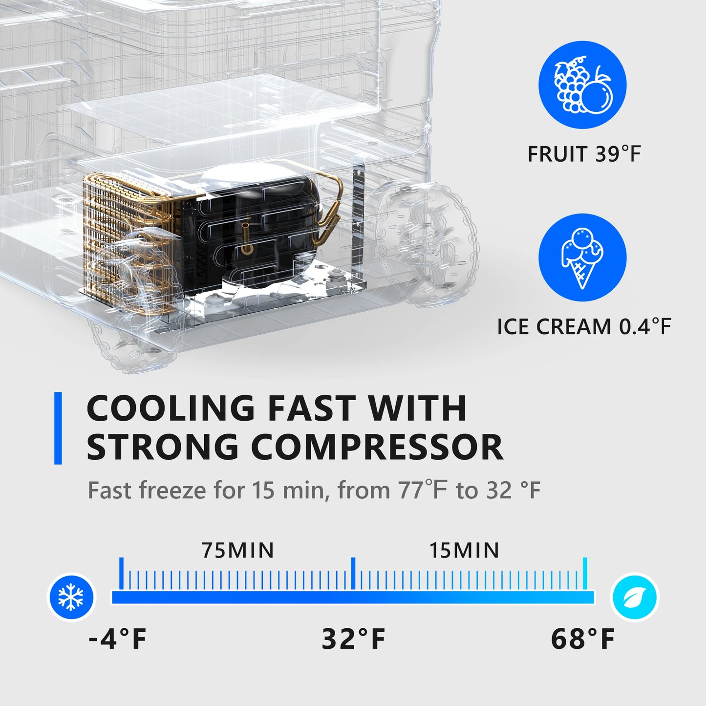 36QT(34L) Portable Refrigerator Freezer, 12V/24V DC 110-240V AC