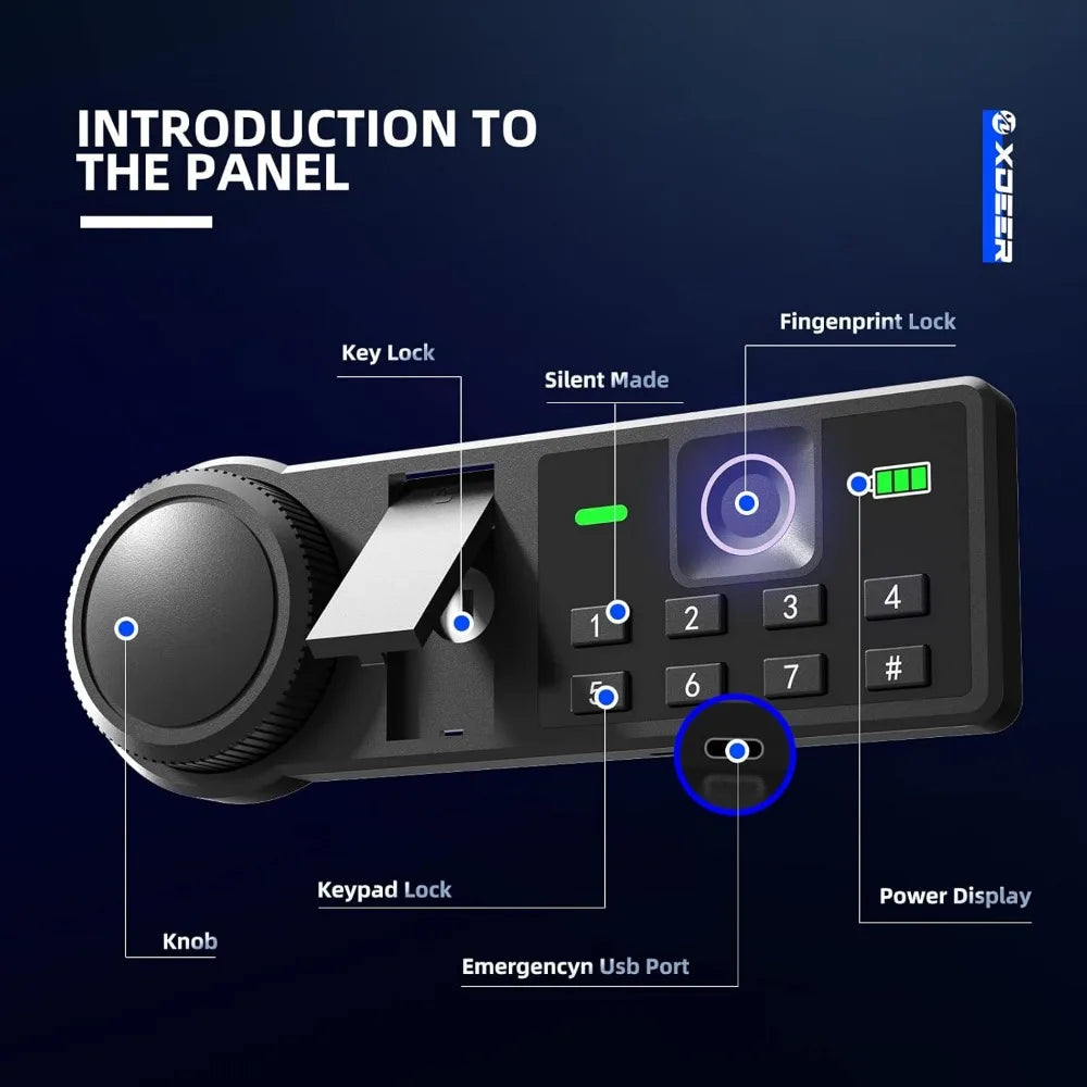 Gun Safe-Quick-Access Security Safe with Fingerprint Scanner