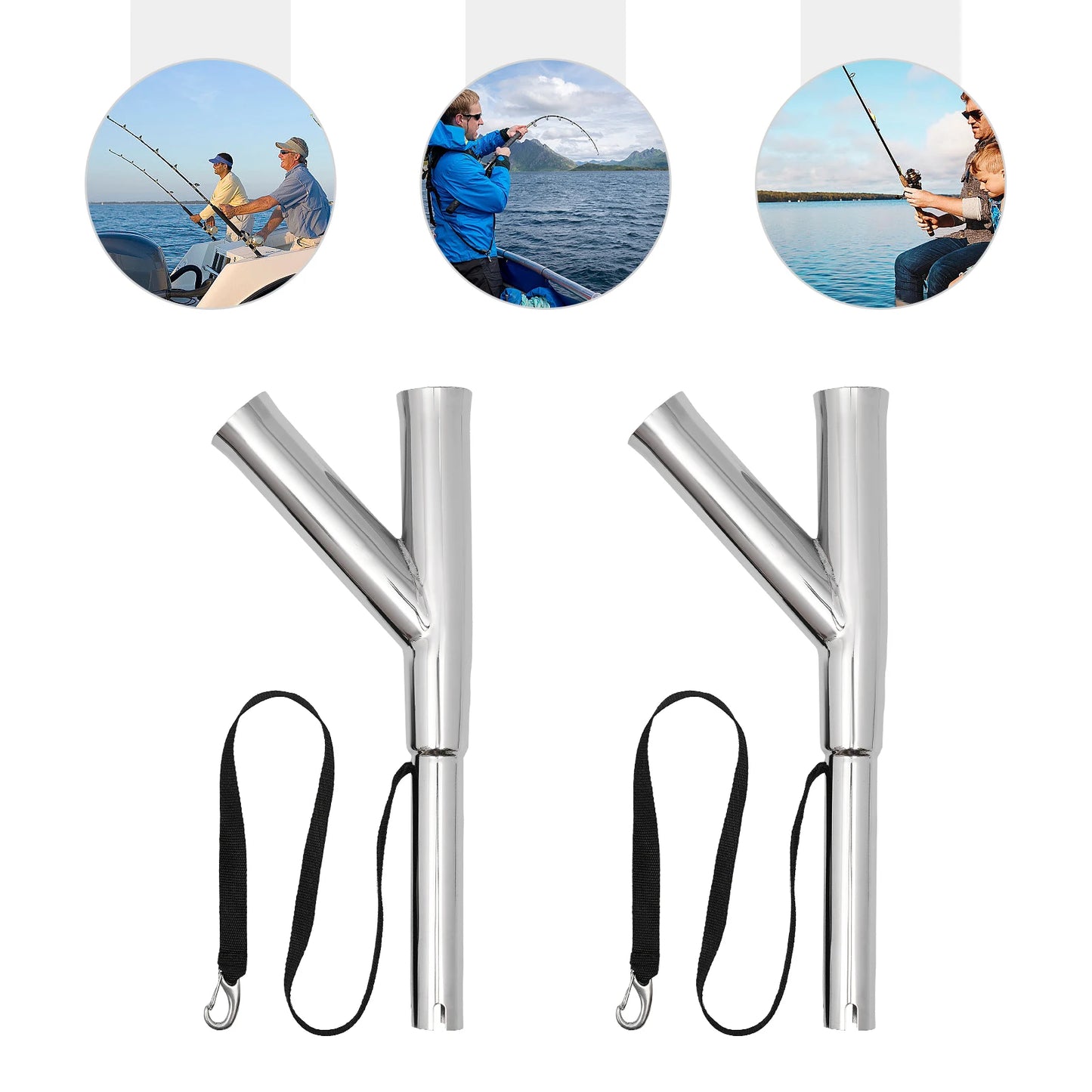 Pair of Boat Outrigger Rod Holders Adjustable