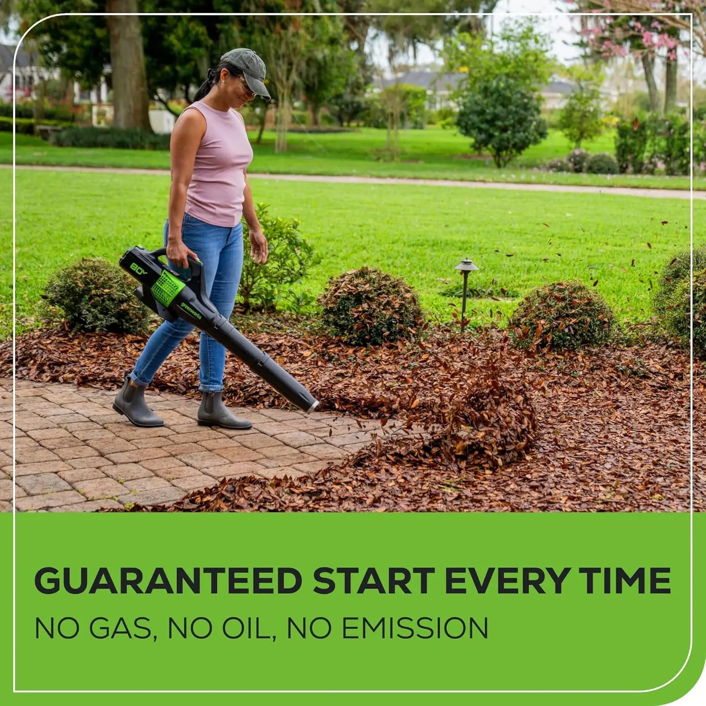 80V Cordless Brushless Axial Leaf Blower, 2.5Ah Battery and Charger Included