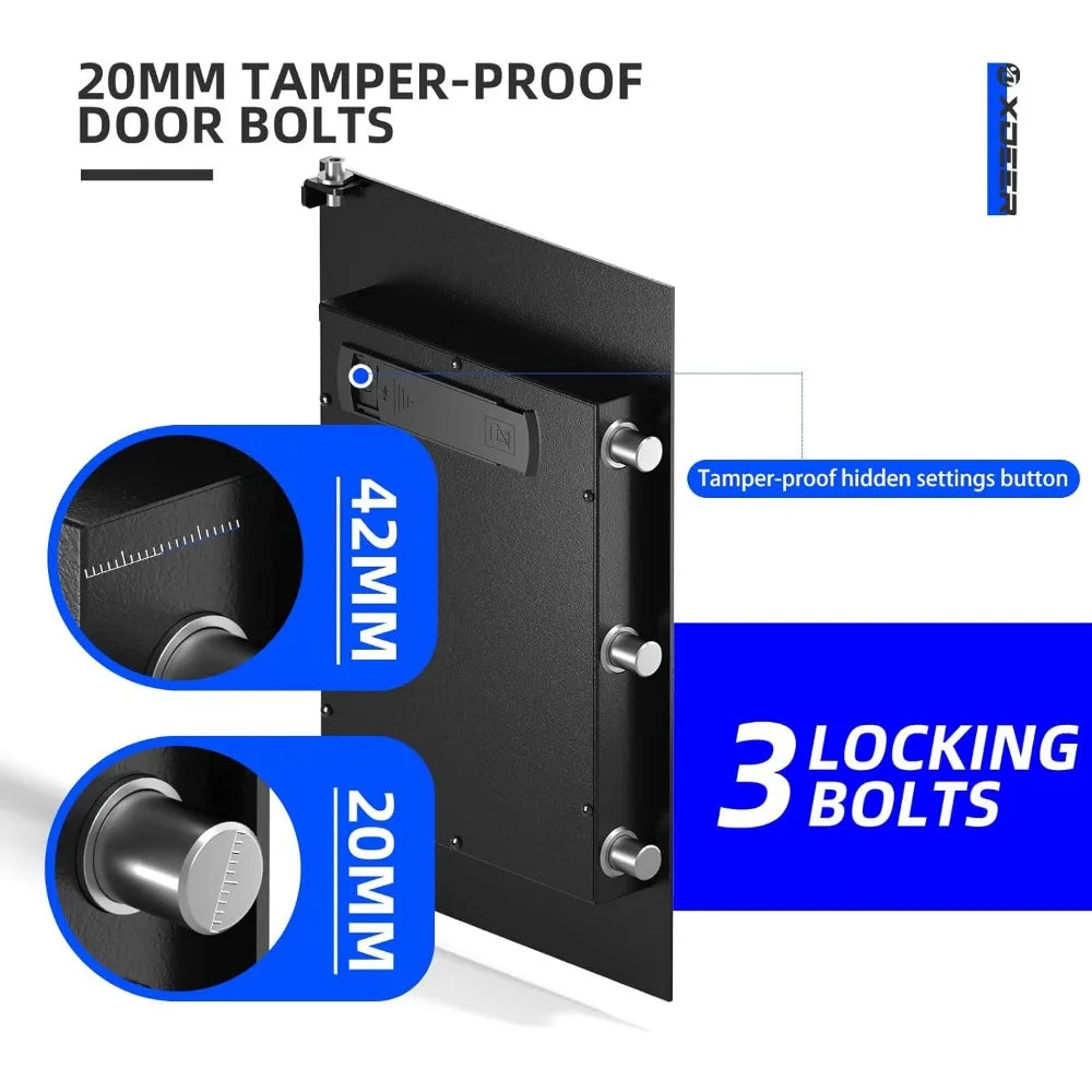 Gun Safe-Quick-Access Security Safe with Fingerprint Scanner