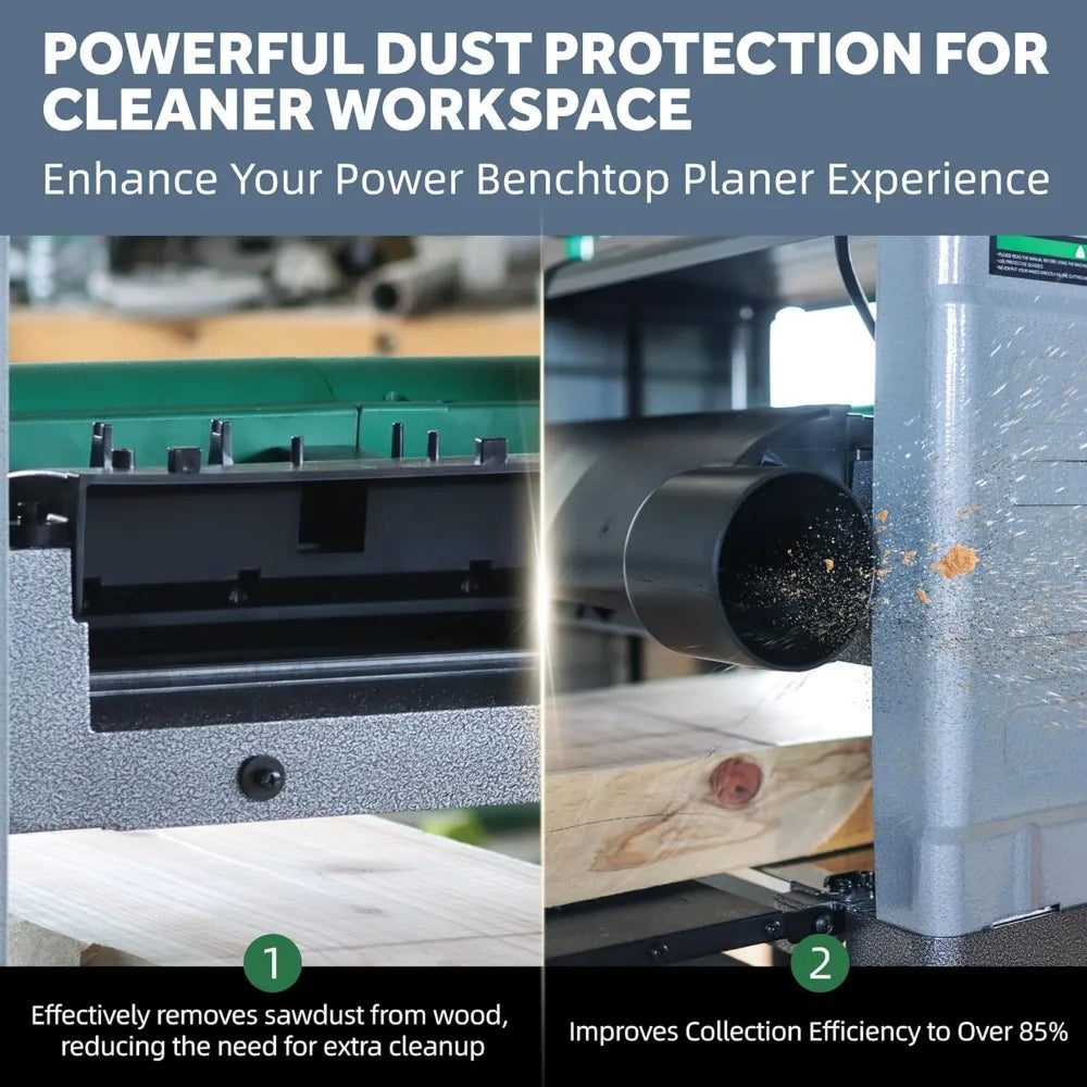 13-Inch Benchtop Thickness Planer for Woodworking