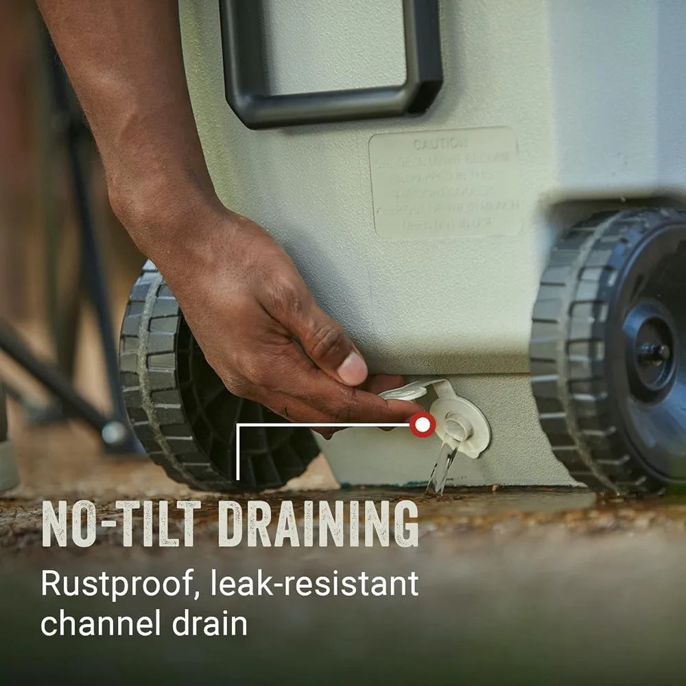 Leak-Proof Wheeled Cooler , Keeps Ice up to 5 Days