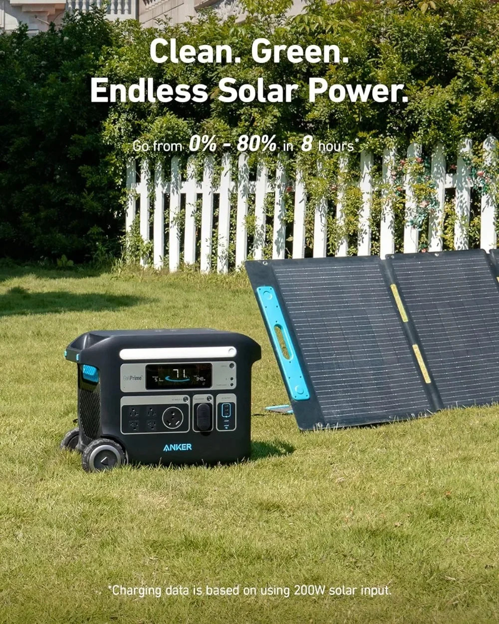 Power House 2048Wh Prime Solar Generator, w/200W Solar Panel,