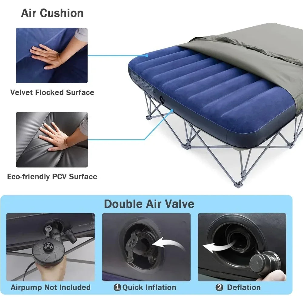 2 Person Camping Cot, with Inflatable Air Mattress