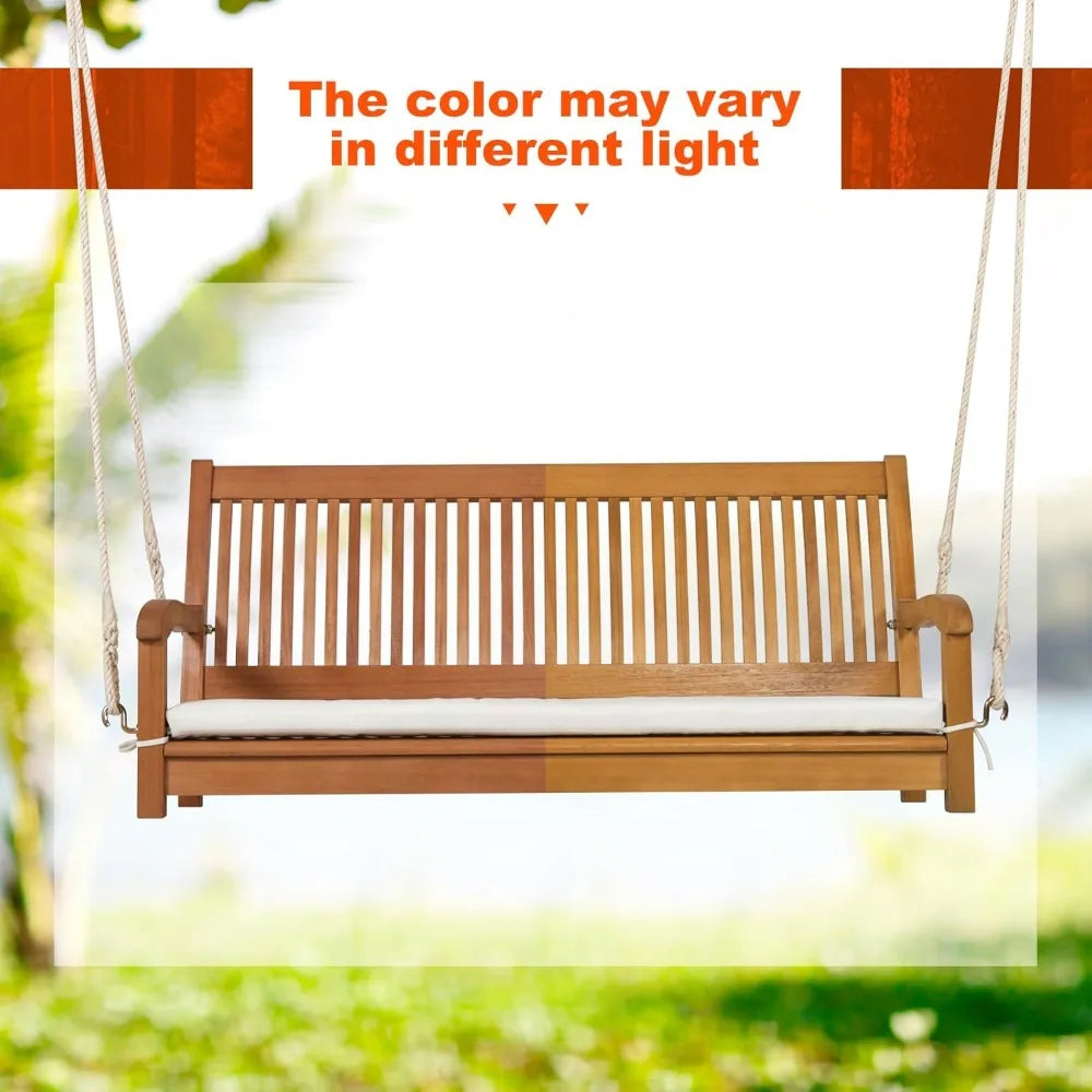 2 person Porch Swing, with Hanging Ropes,