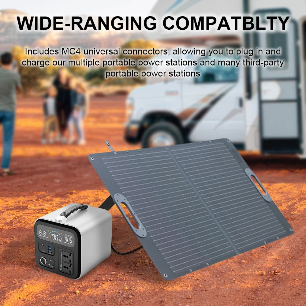 100W Solar Panel Complete Kit, Foldable 24V