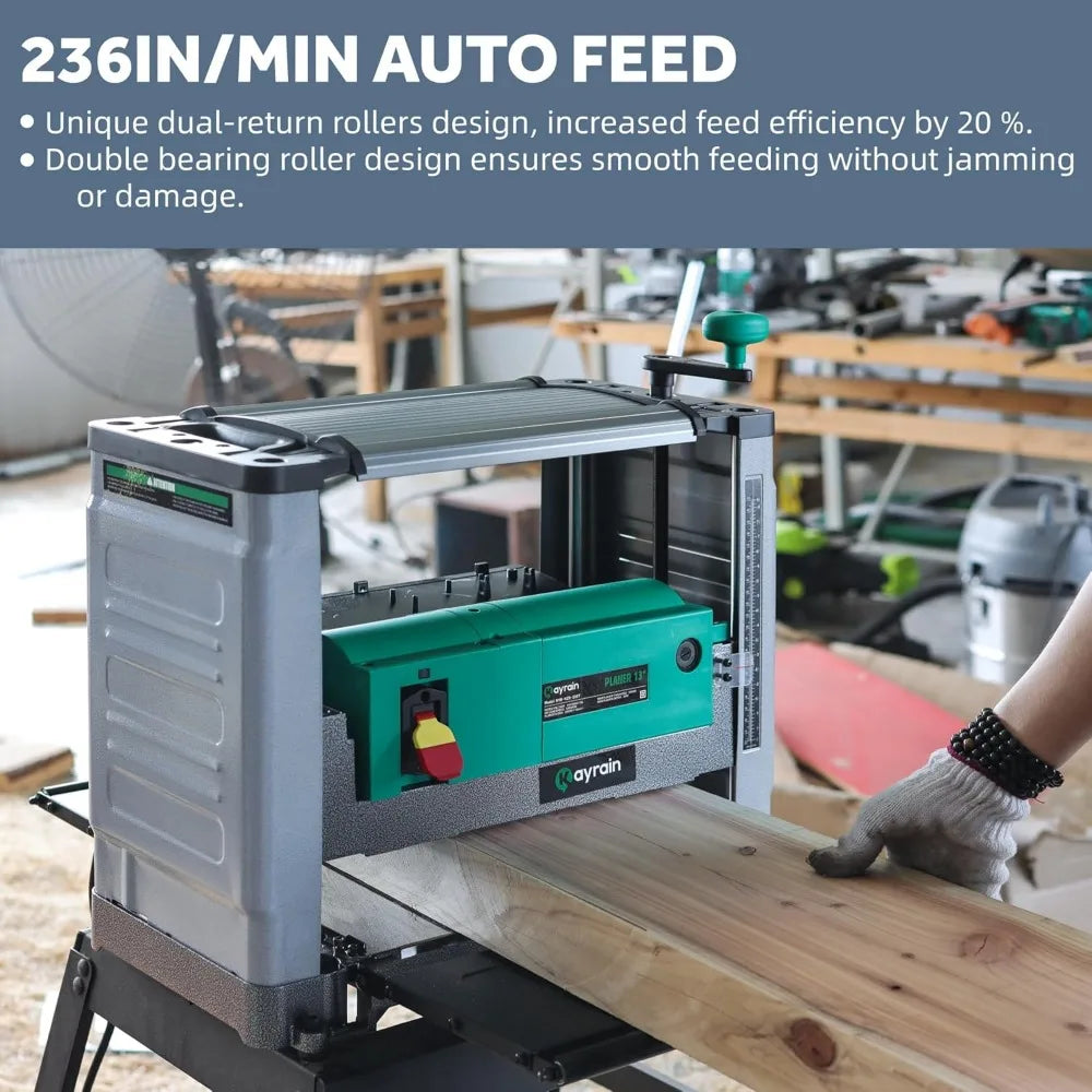 13-Inch Benchtop Thickness Planer for Woodworking