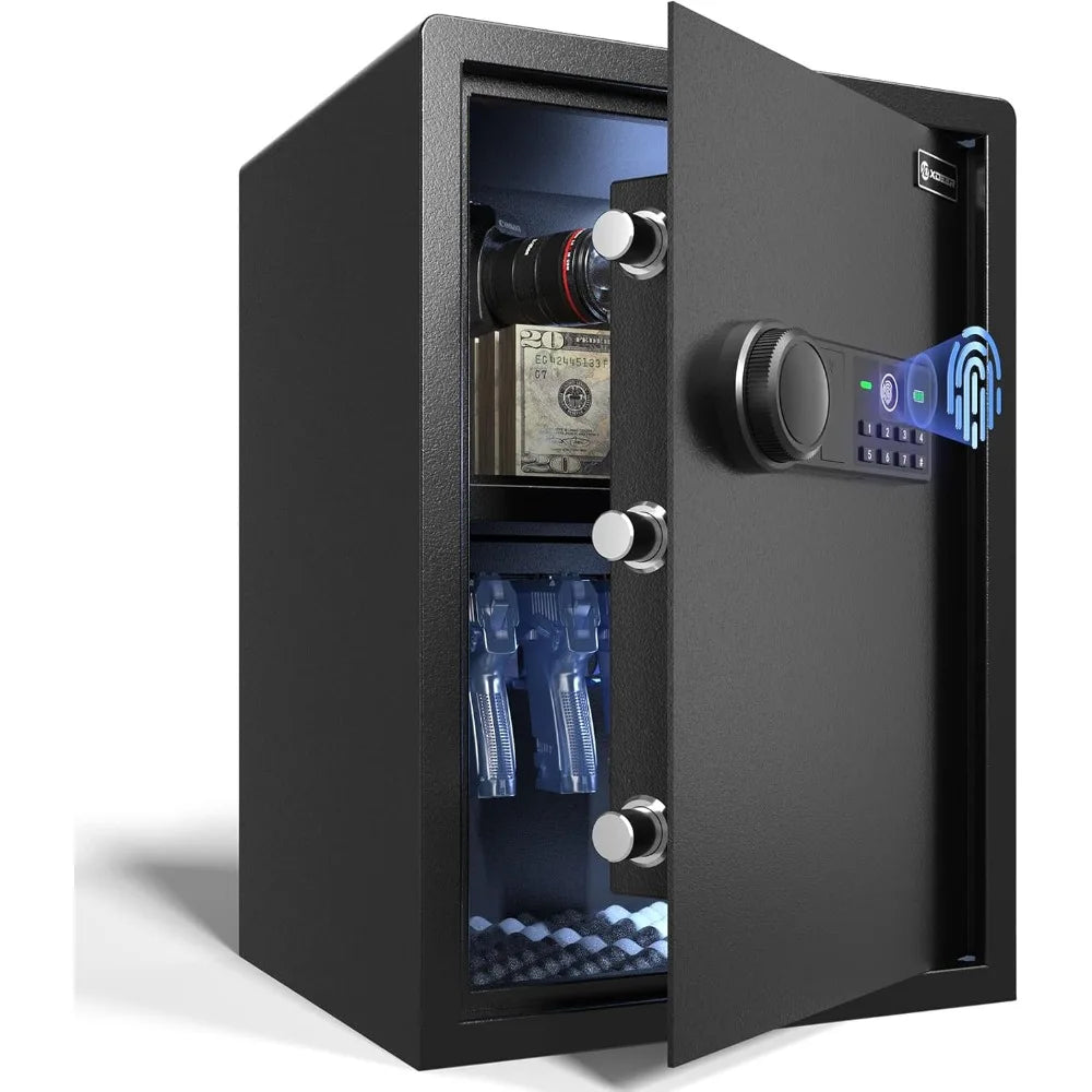 Gun Safe-Quick-Access Security Safe with Fingerprint Scanner