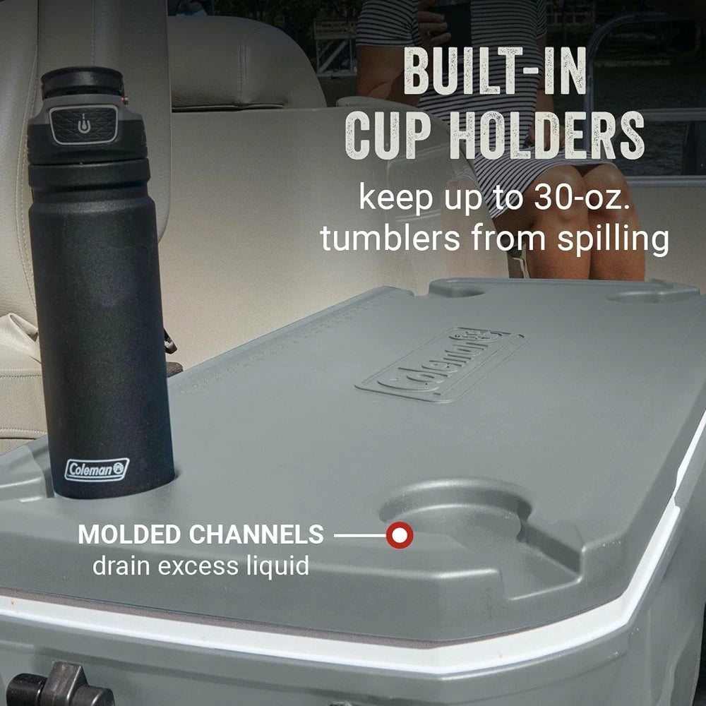 Leak-Proof Wheeled Cooler , Keeps Ice up to 5 Days