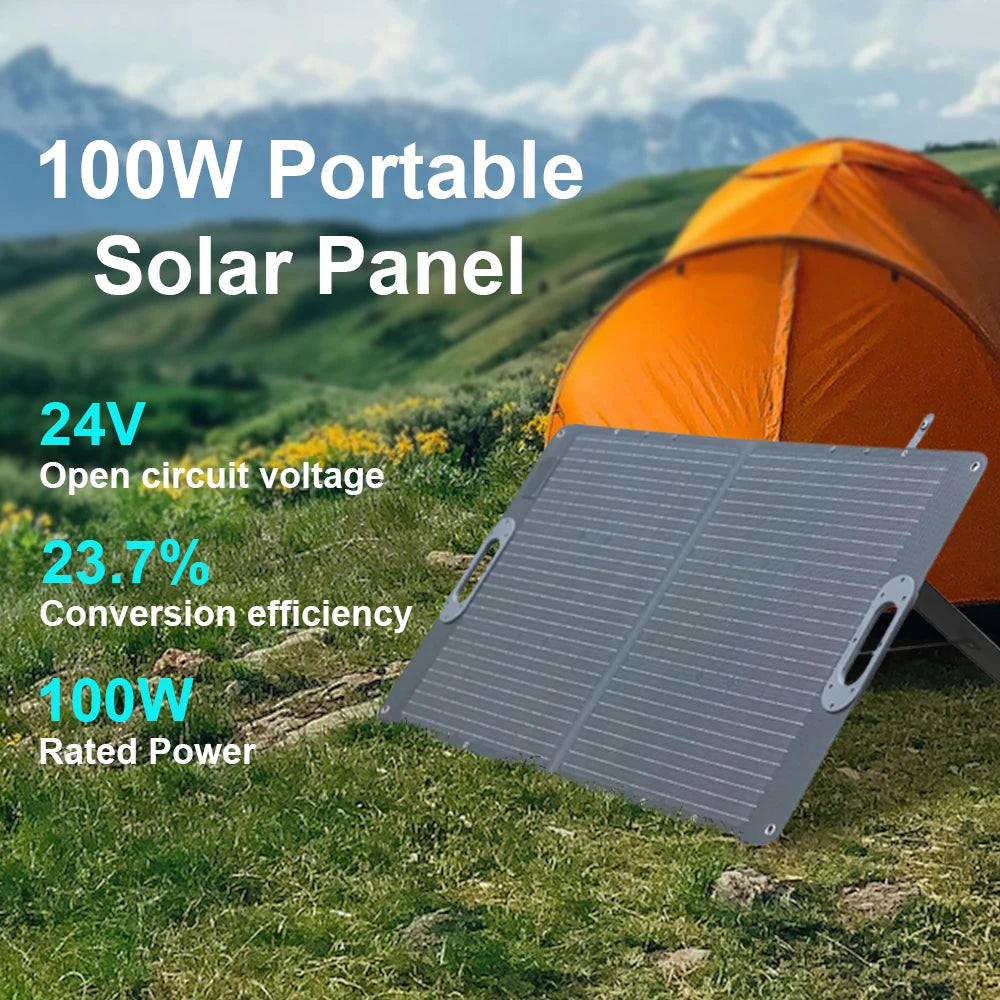 100W Solar Panel Complete Kit, Foldable 24V