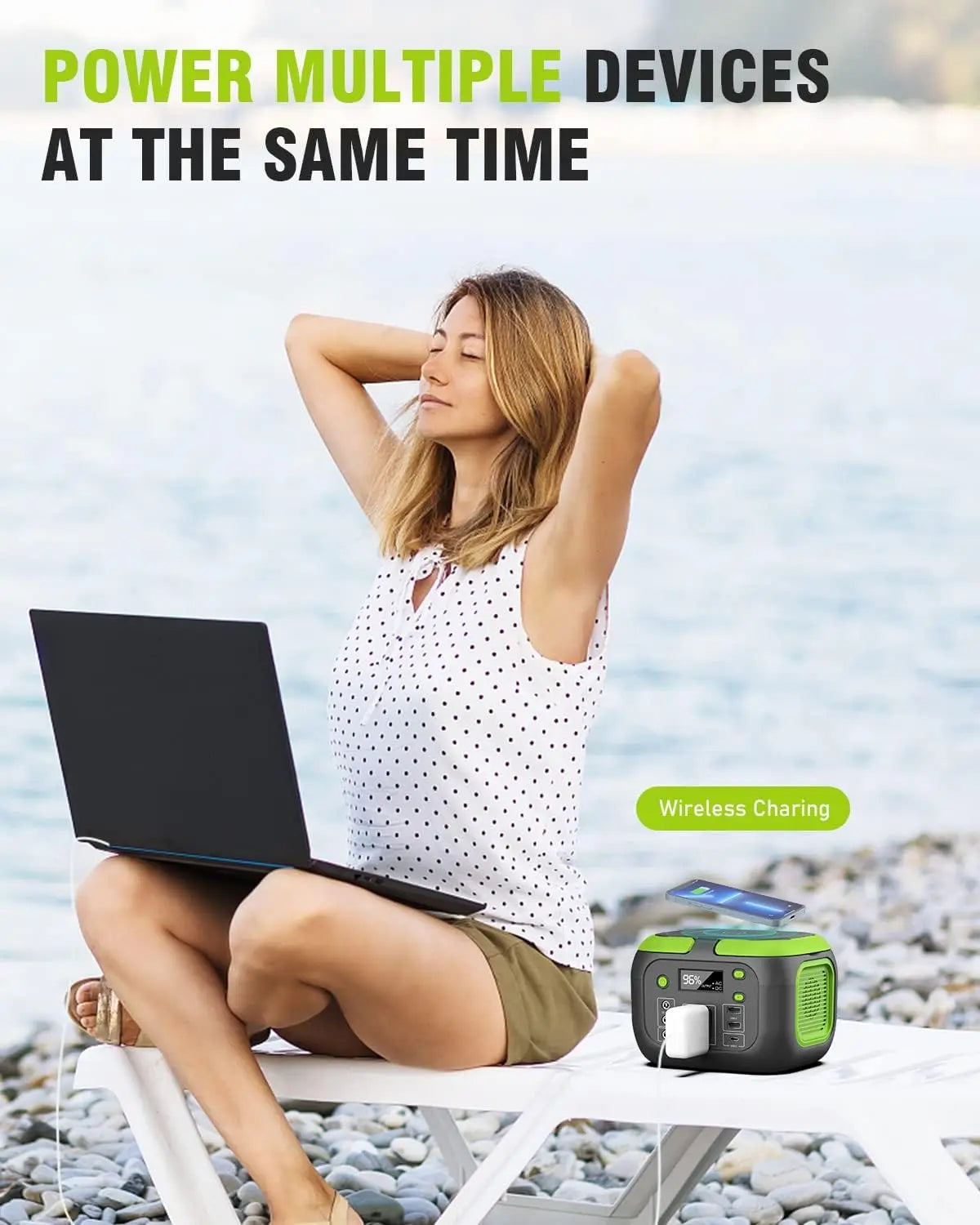 200W Portable Power Station with 40W Solar Panel