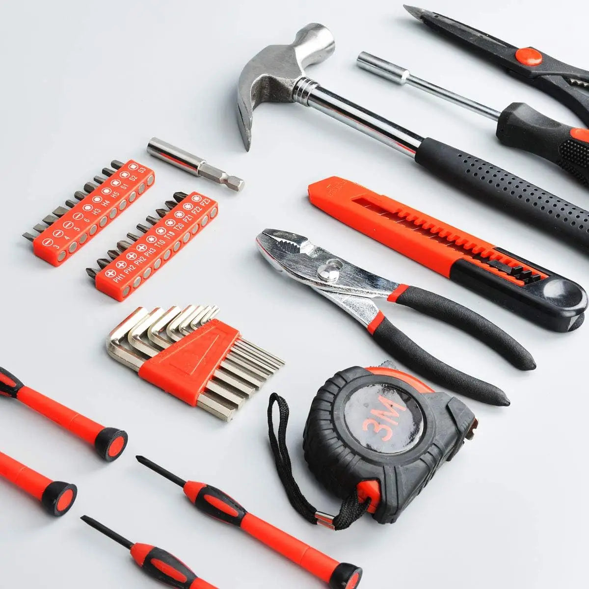 Small Basic Home Tool Set with Plastic Toolbox