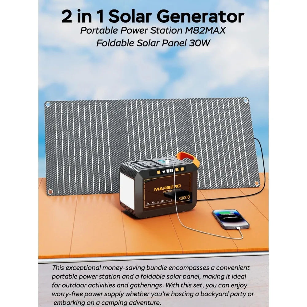 Portable Power Station with Solar Panels
