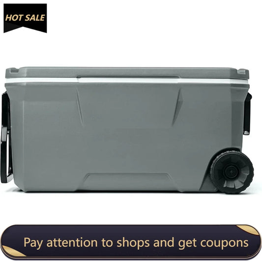 Leak-Proof Wheeled Cooler , Keeps Ice up to 5 Days